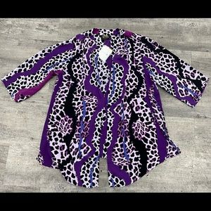 Bob Mackie cardigan shirt size 1X